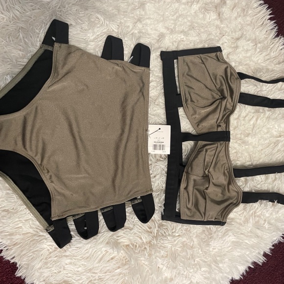 Topshop Two Piece High Waist Swim Suit - Picture 9 of 11